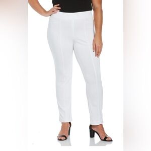 Womens 3X NWT Rafaella Comfort Slim Leg White casual Pants